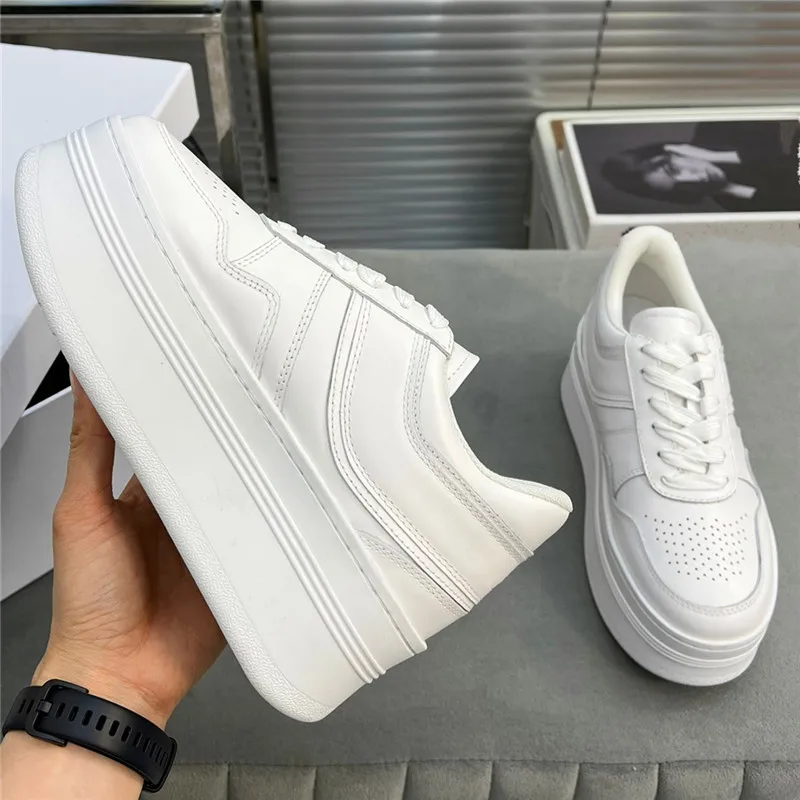 Spring and autumn women's sports shoes round toe increase thick sole cross strap design single shoes fashion casual sports shoes